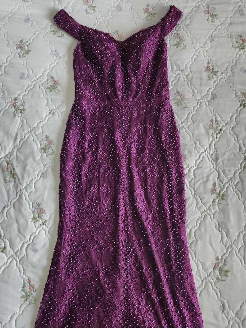 JVN Prom by Jovani NWT off the shoulder dress size 16 - Picture 3 of 8